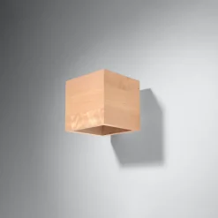 Applique en bois 1 ampoule 3000K - 10x12x10cm Sollux