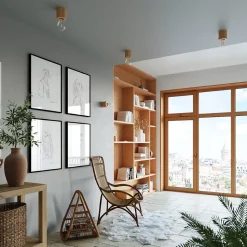 Applique en bois 1 lampes 10x10x10cm Sollux