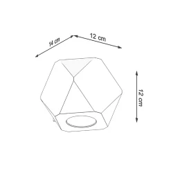 Applique en bois 1 lampes 12x14x12cm Sollux