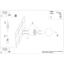 Applique en bois 1 lampes 12x17x12cm Sollux
