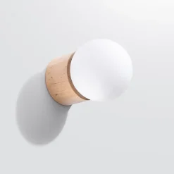 Applique en bois 1 lampes 12x17x12cm Sollux