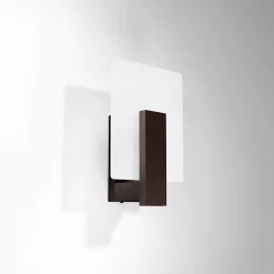 Applique en bois/verre 1 ampoule 3000K - 16x12x30.5cm Sollux