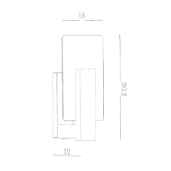 Applique en bois/verre 1 ampoule 3000K - 16x12x30.5cm Sollux