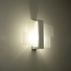 Applique en bois/verre 1 ampoule 3000K - 43x12x30cm Sollux