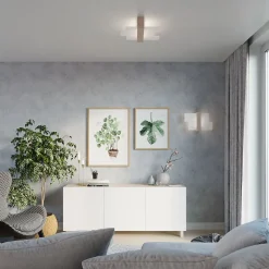 Applique en bois/verre 1 ampoule 4000K - 43x12x30cm Sollux