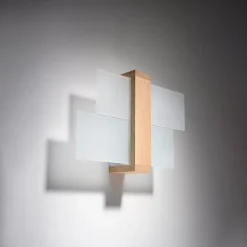 Applique en bois/verre 1 lampes 43x12x30cm Sollux