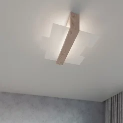 Applique en bois/verre 1 lampes 43x12x30cm Sollux