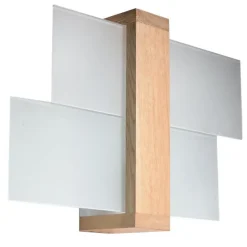 Applique en bois/verre 1 lampes 43x12x30cm Sollux