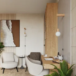 Applique en bois/verre 1 lampes 6x25x67cm Sollux