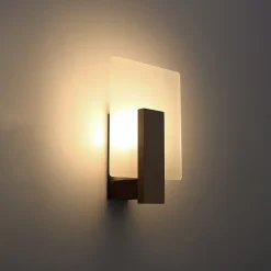 Applique en bois/verre 1 lampes 16x12x30.5cm Sollux