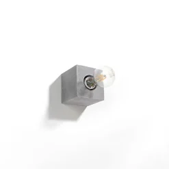 Applique en béton 1 ampoule 4000K - 10x10x10cm Sollux