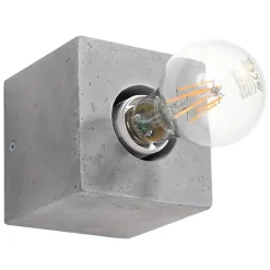 Applique en béton 1 ampoule 4000K - 10x10x10cm Sollux