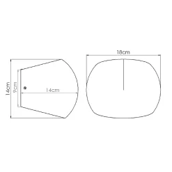 Applique en béton 2 lampes 18x14x14cm Sollux