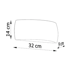 Applique en céramique 1 ampoule 3000K - 32x9x14cm Sollux