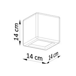 Applique en céramique 1 ampoule 4000K - 14x14x14cm Sollux