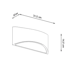 Applique en céramique 1 ampoule 4000K - 31.5x9.5x14.5cm Sollux