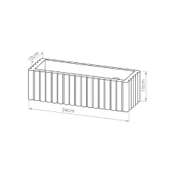 Applique en céramique 1 lampes 34x12x10cm Sollux