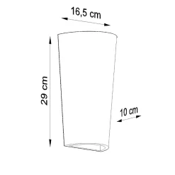 Applique en céramique 1 lampes 16.5x10x29cm Sollux