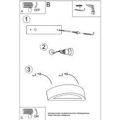 Applique en céramique 1 lampes 20x9x10cm Sollux