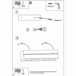 Applique en céramique 1 lampes 32.5x9.5x9.5cm Sollux