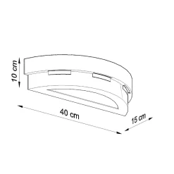 Applique en céramique/verre 1 lampes 40x15x10cm Sollux