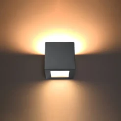 Applique en céramique/verre 1 ampoule 4000K - 14x14x14cm Sollux