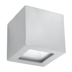 Applique en céramique/verre 1 ampoule 4000K - 14x14x14cm Sollux