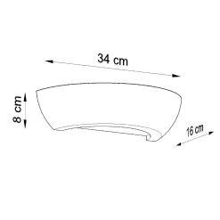 Applique en céramique/verre 1 lampes 34x16x8cm Sollux