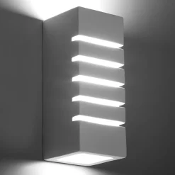 Applique en céramique/verre 1 ampoule 4000K - 10.5x10.5x26cm Sollux