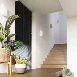 Applique en céramique/verre 1 ampoule 4000K - 10.5x10.5x26cm Sollux