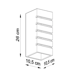 Applique en céramique/verre 1 ampoule 4000K - 10.5x10.5x26cm Sollux