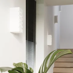 Applique en céramique/verre 1 ampoule 4000K - 10.5x10.5x26cm Sollux