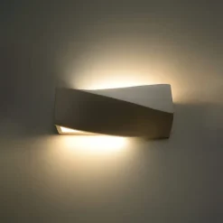 Applique en céramique/verre 1 ampoule 3000K - 35x16x12cm Sollux