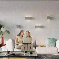 Applique en céramique/verre 1 ampoule 4000K - 32.5x9.5x9.5cm Sollux