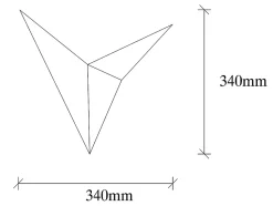 Applique en métal - L. 34 x P. 5 x H. 34 cm - Doré - BIRDO