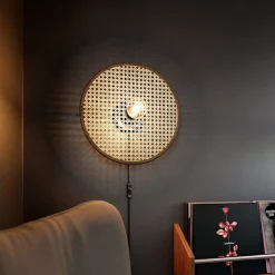 Applique en rotin Ø40cm GoodHome Tonkin