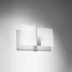 Applique en verre/acier 2 ampoules 3000K - 35x5x18cm Sollux