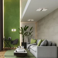 Applique en verre/acier 2 lampes 35x5x18cm Sollux