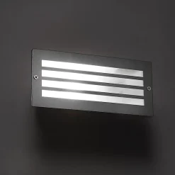 Applique encastrée moderne en acier IP44 - Hurricane