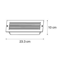 Applique encastrée moderne en acier IP44 - Hurricane