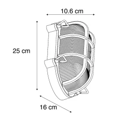 Applique et plafonnier or/laiton ovale IP44 - Noutica
