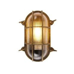 Applique et plafonnier or/laiton ovale IP44 - Noutica