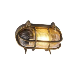 Applique et plafonnier or/laiton ovale IP44 - Noutica