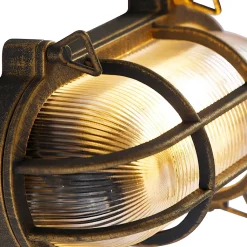 Applique et plafonnier or/laiton ovale IP44 - Noutica