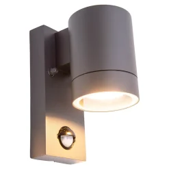 Applique exterieure Rombe aluminium anthracite detecteur de mouvement minuterie ampoule interchangeable 7 x 12,5 x 16,4 cm