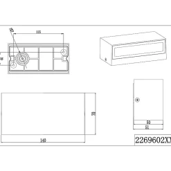 Applique extérieure étanche bi-directionnelle anthracite - Trio - Trent