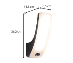 Applique extérieure A++ Kuta détecteur mouvement 1600lm - Voltman