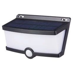 Applique extérieure murale LED solaire noir 6,3 W IP44 détecteur de mouvement H.5,3 cm