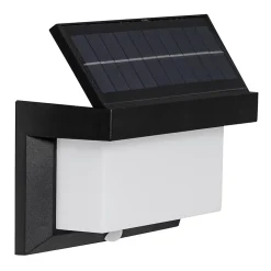 Applique extérieure solaire LED integrée Utrera noir IP44 800lm Eglo