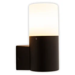 Applique extérieure 'Torcia' hauteur 16,5 cm, en métal et plastique noir, E27